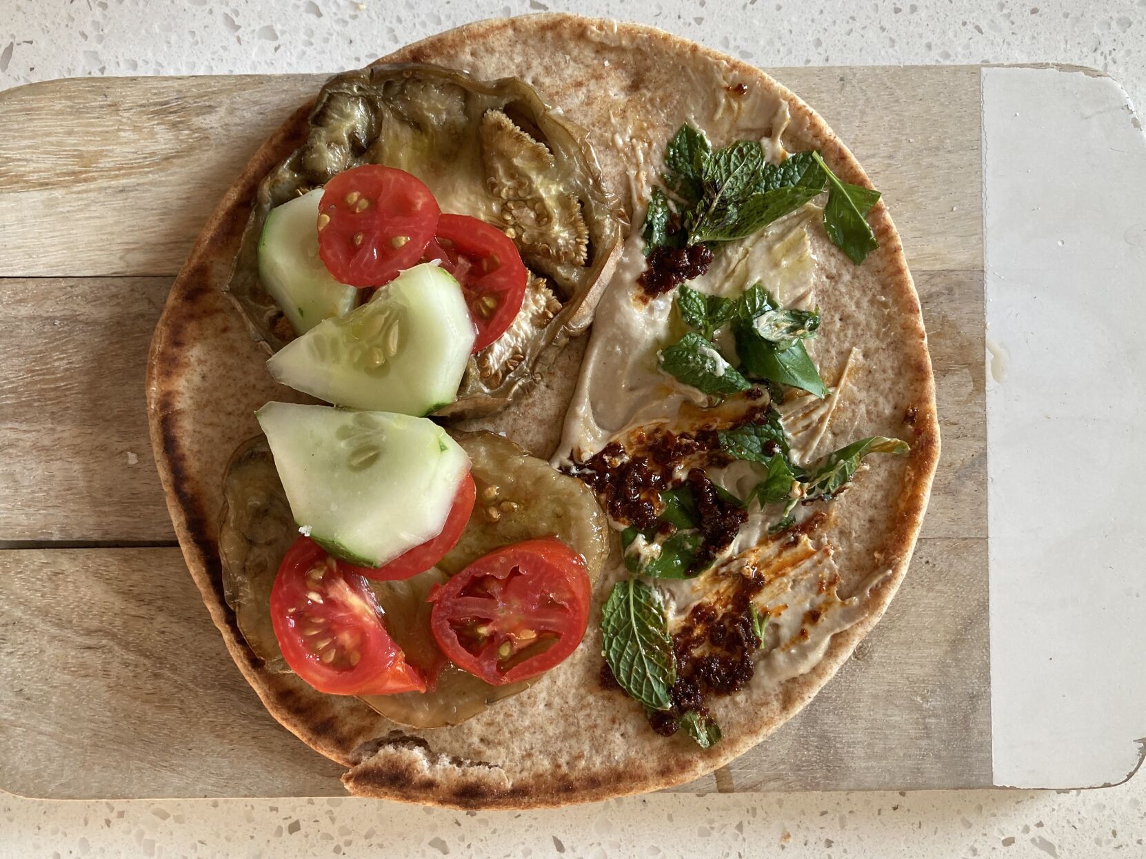 Eggplant flatbread